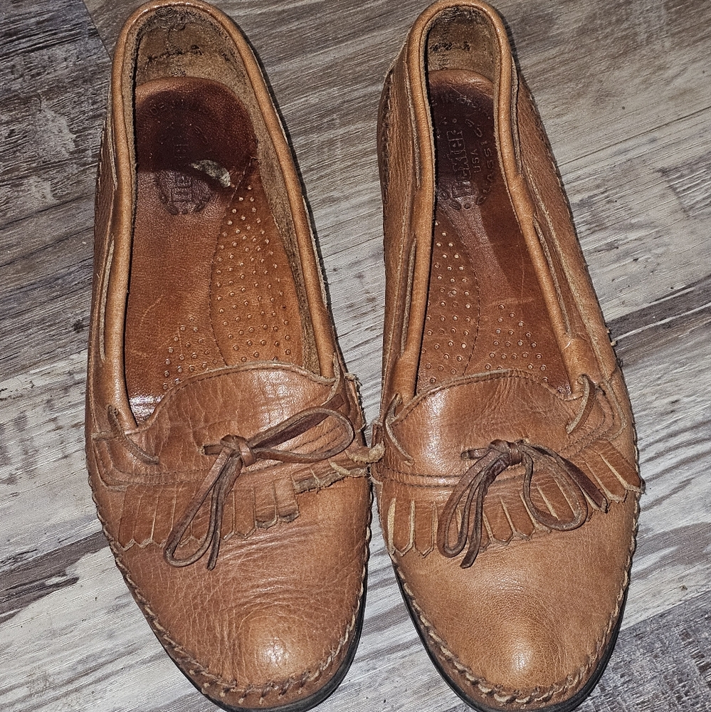 Women's Dexter Brown Leather Slip on flats size 8.5